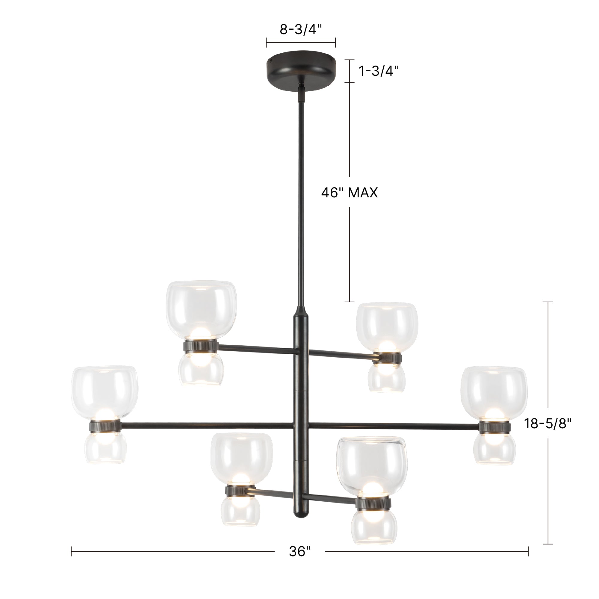 Sutton 36-in Chandelier