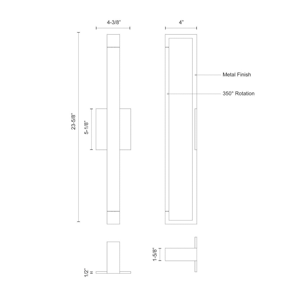 Swivel 24-in Wall Sconce