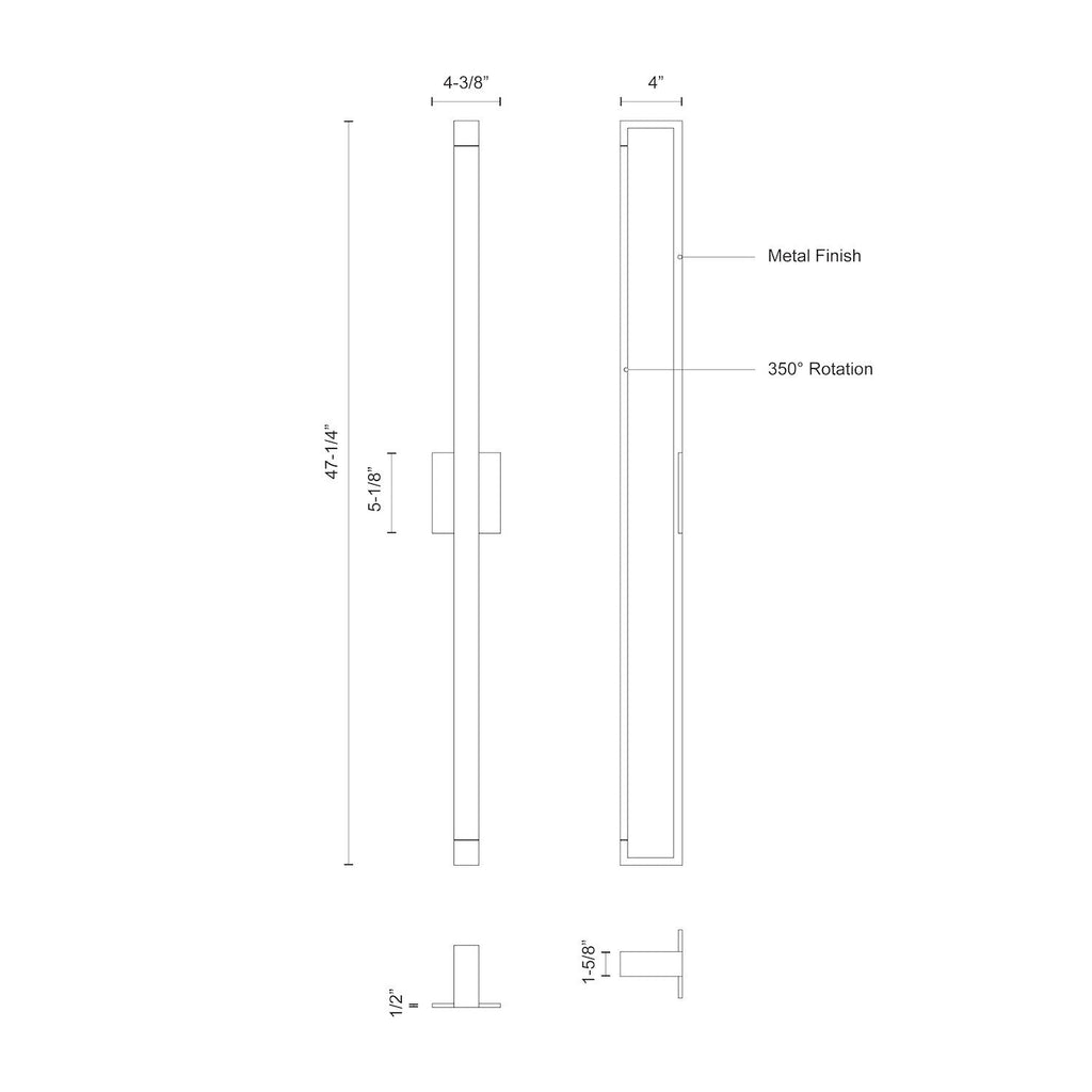 Swivel 48-inch Wall Sconce
