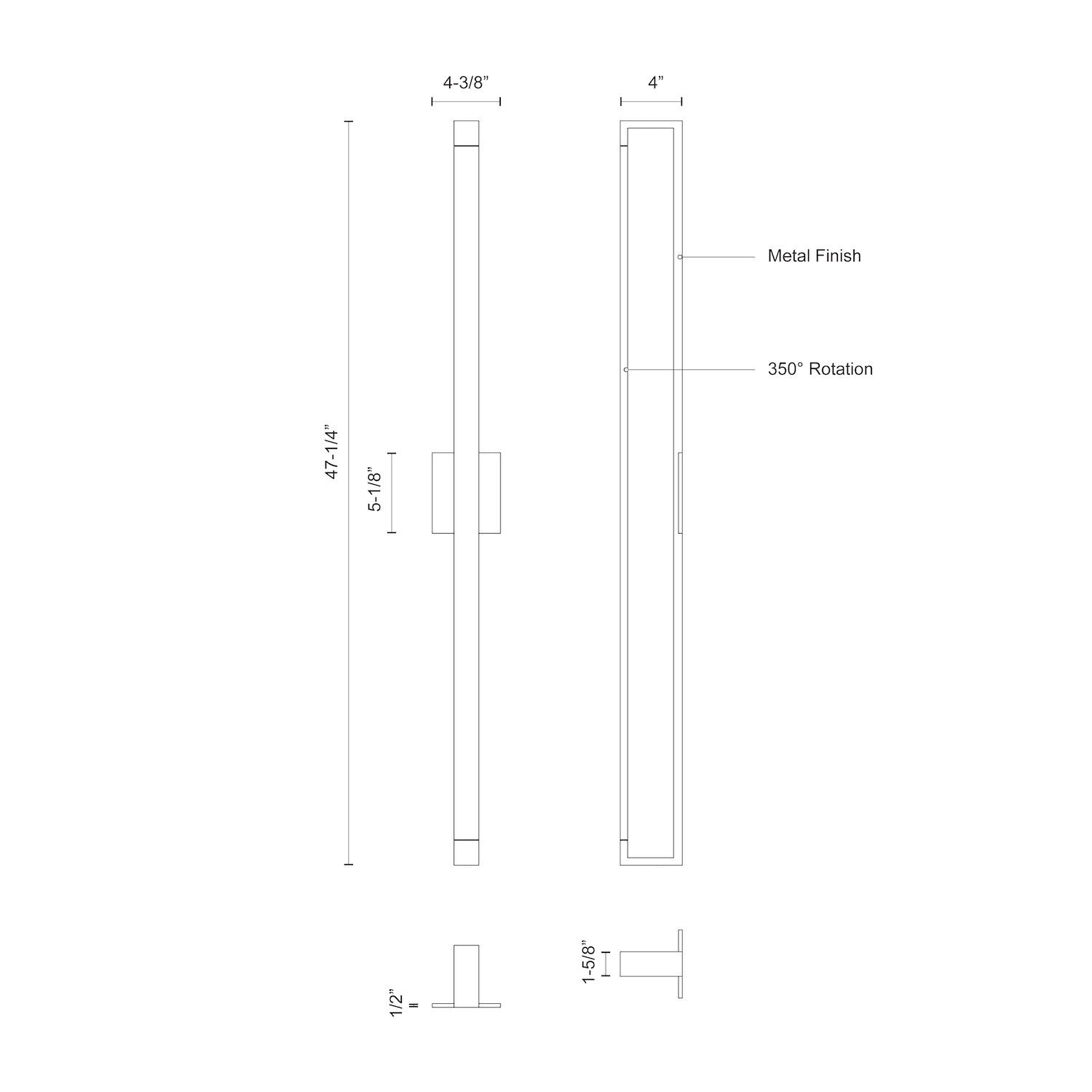 Swivel 48-inch Wall Sconce