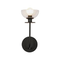 Sylvia 5-in Wall/Vanity Light — Matte Black/Clear Glass