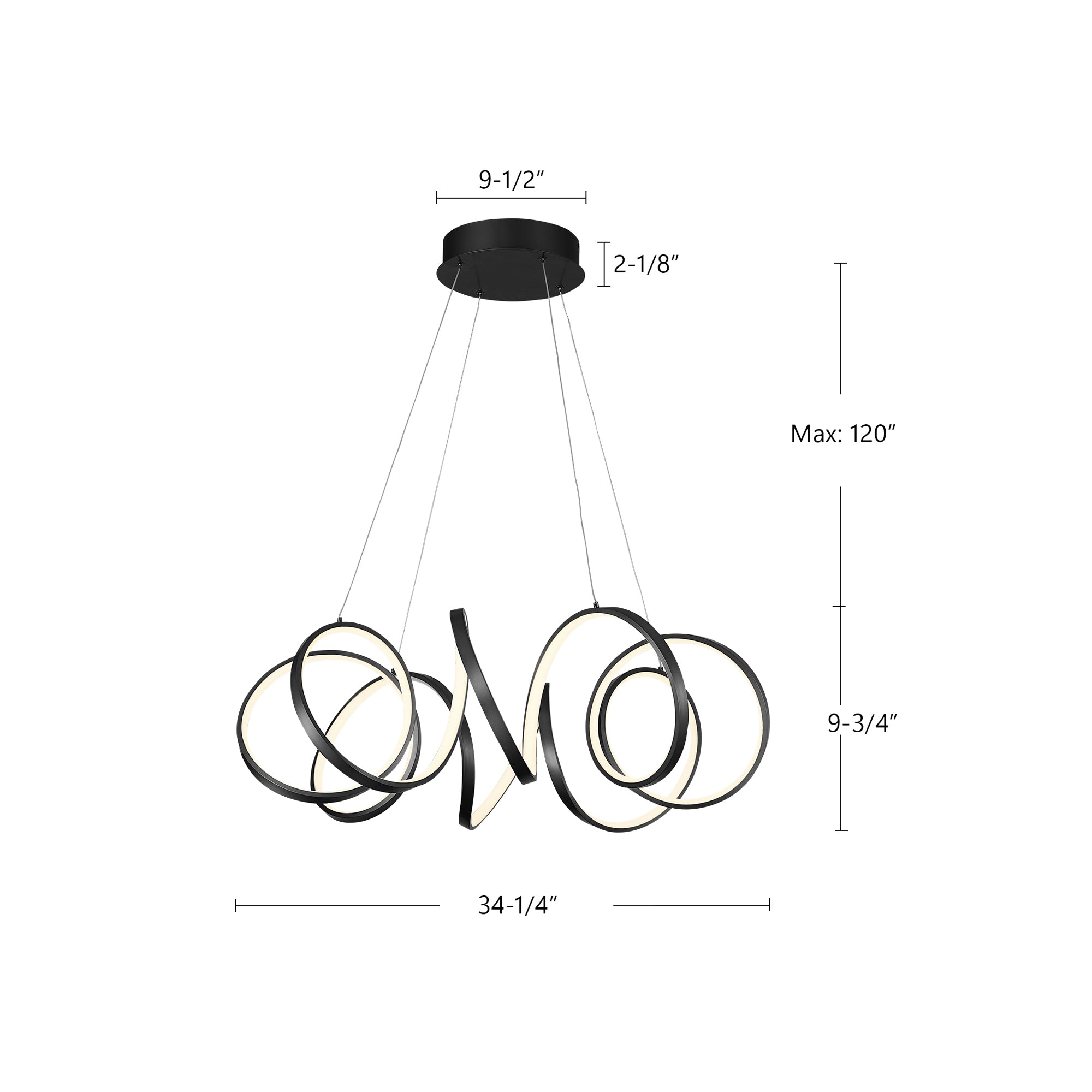 Synergy 34-in Chandelier