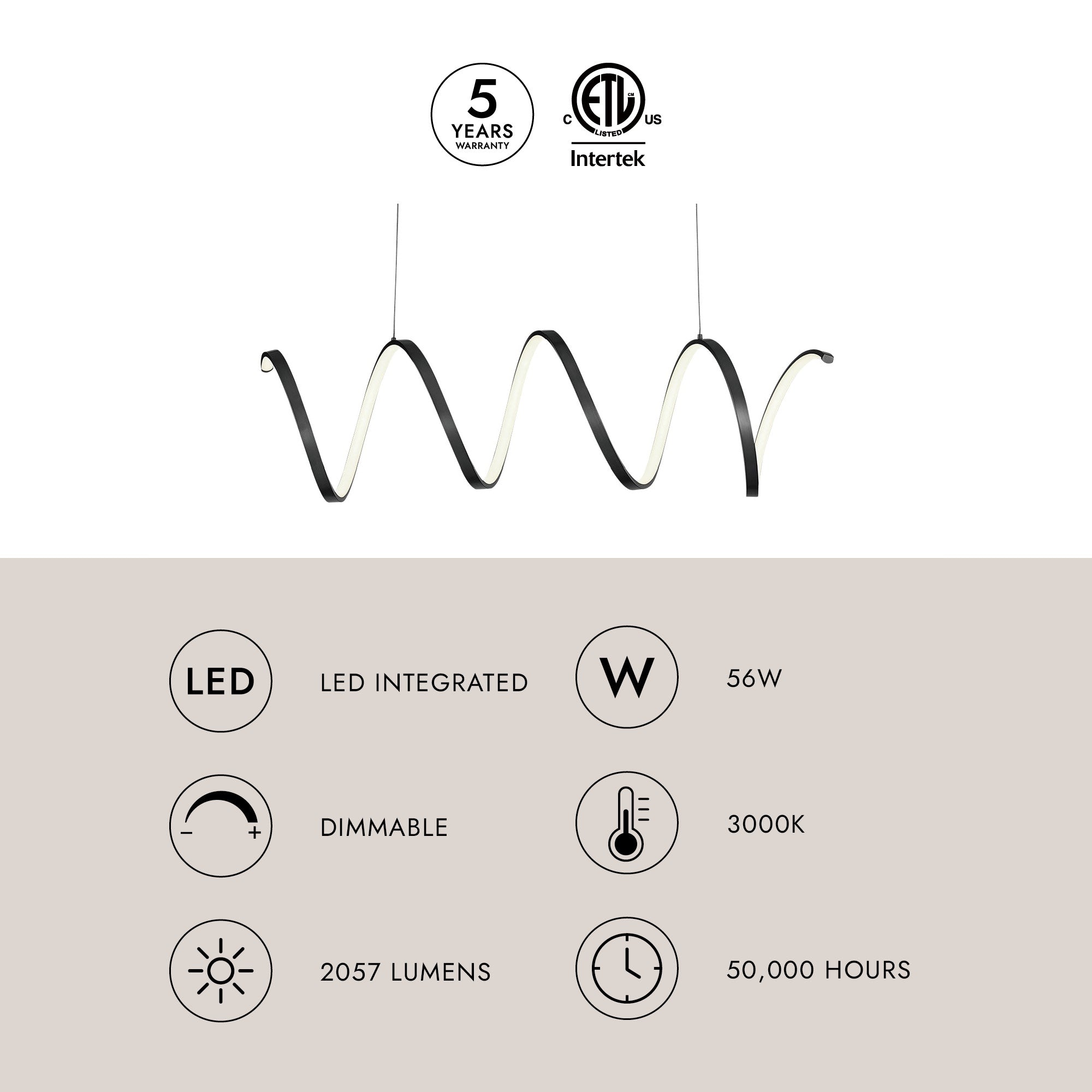 Synergy 42-in Linear Pendant