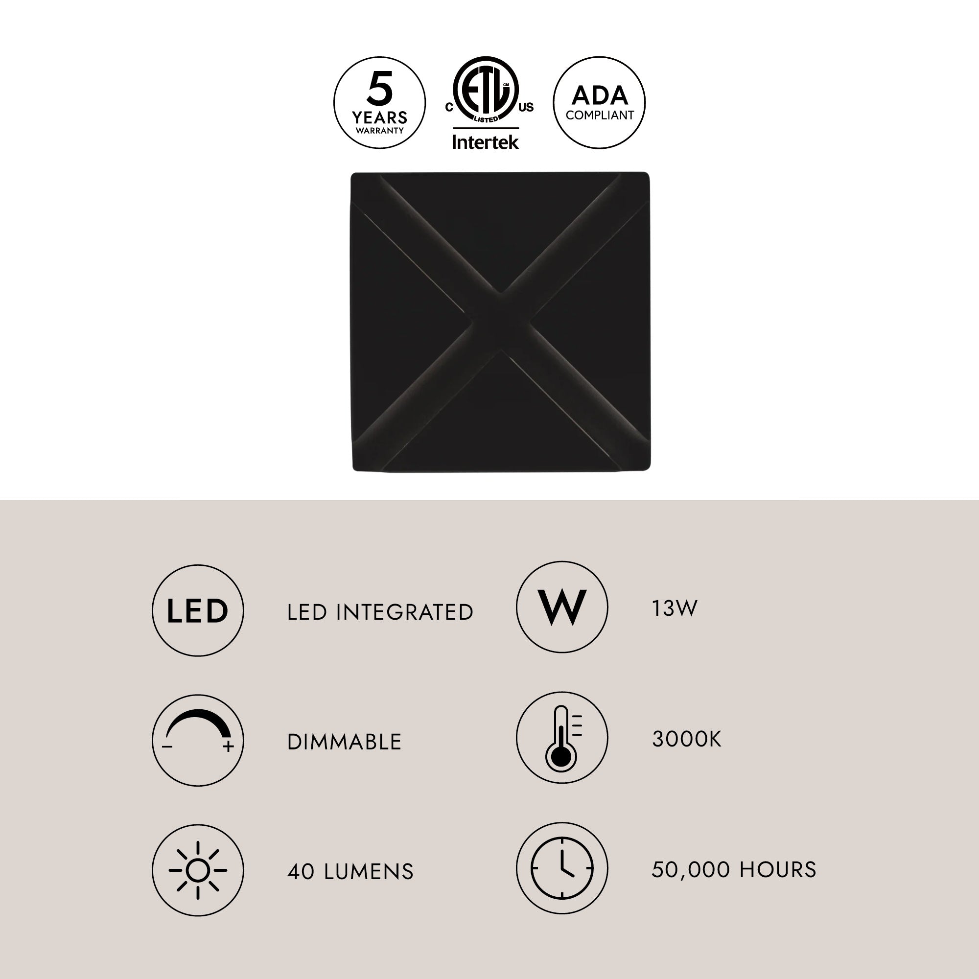 Tac 6-in Exterior Wall Sconce