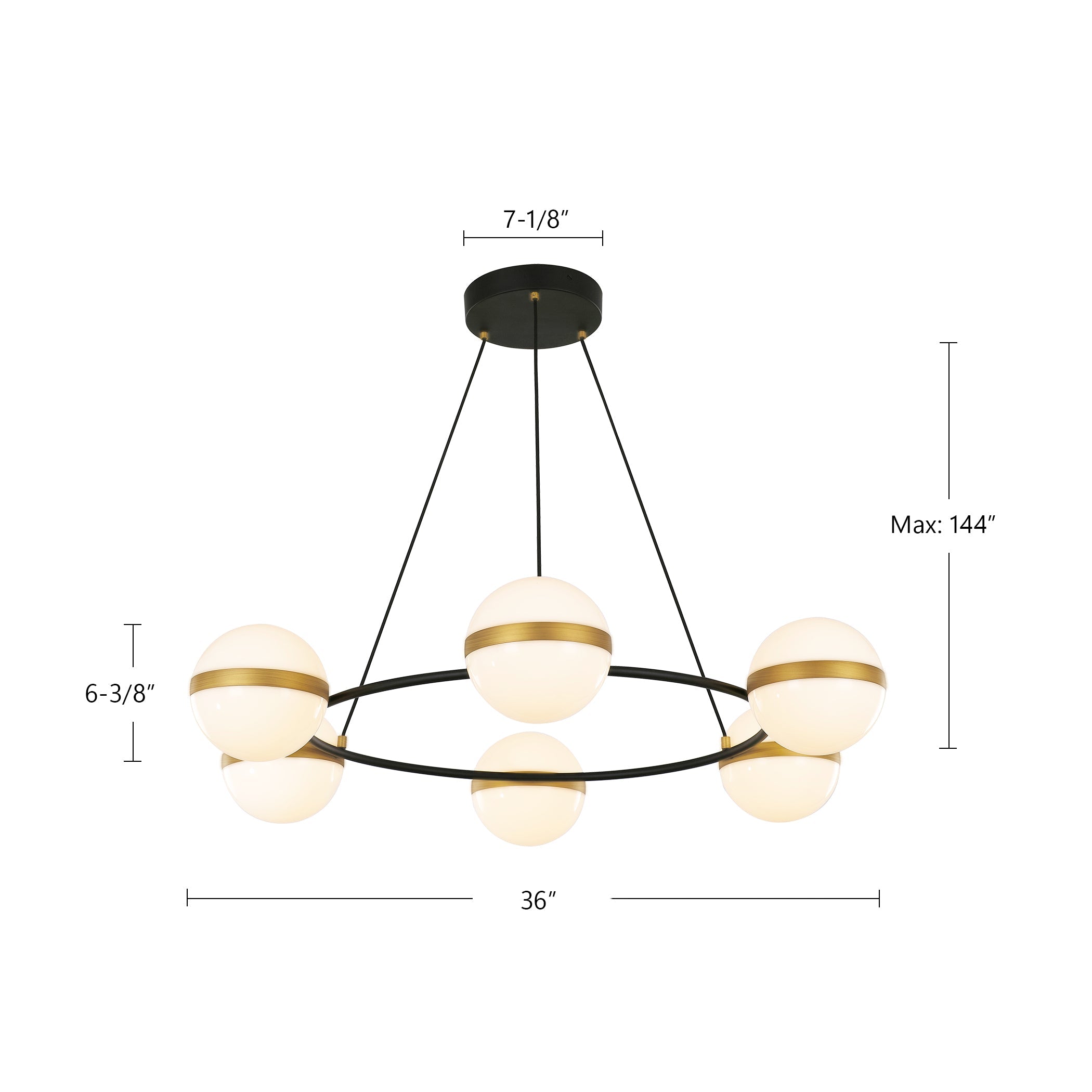 Tagliato 36-in Chandelier