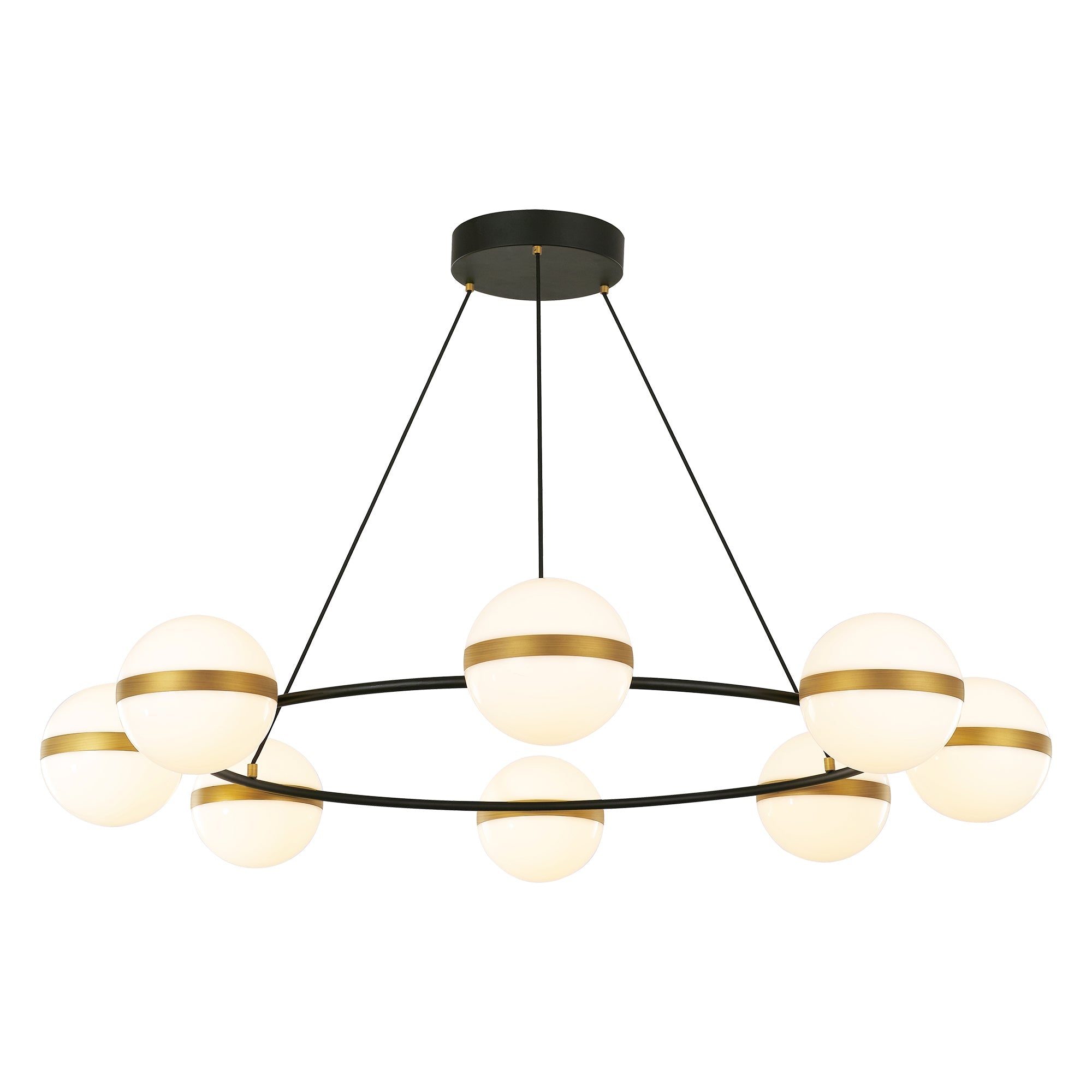 Tagliato 44-in Chandelier — Matte Black/Brushed Gold [Universal Voltage]