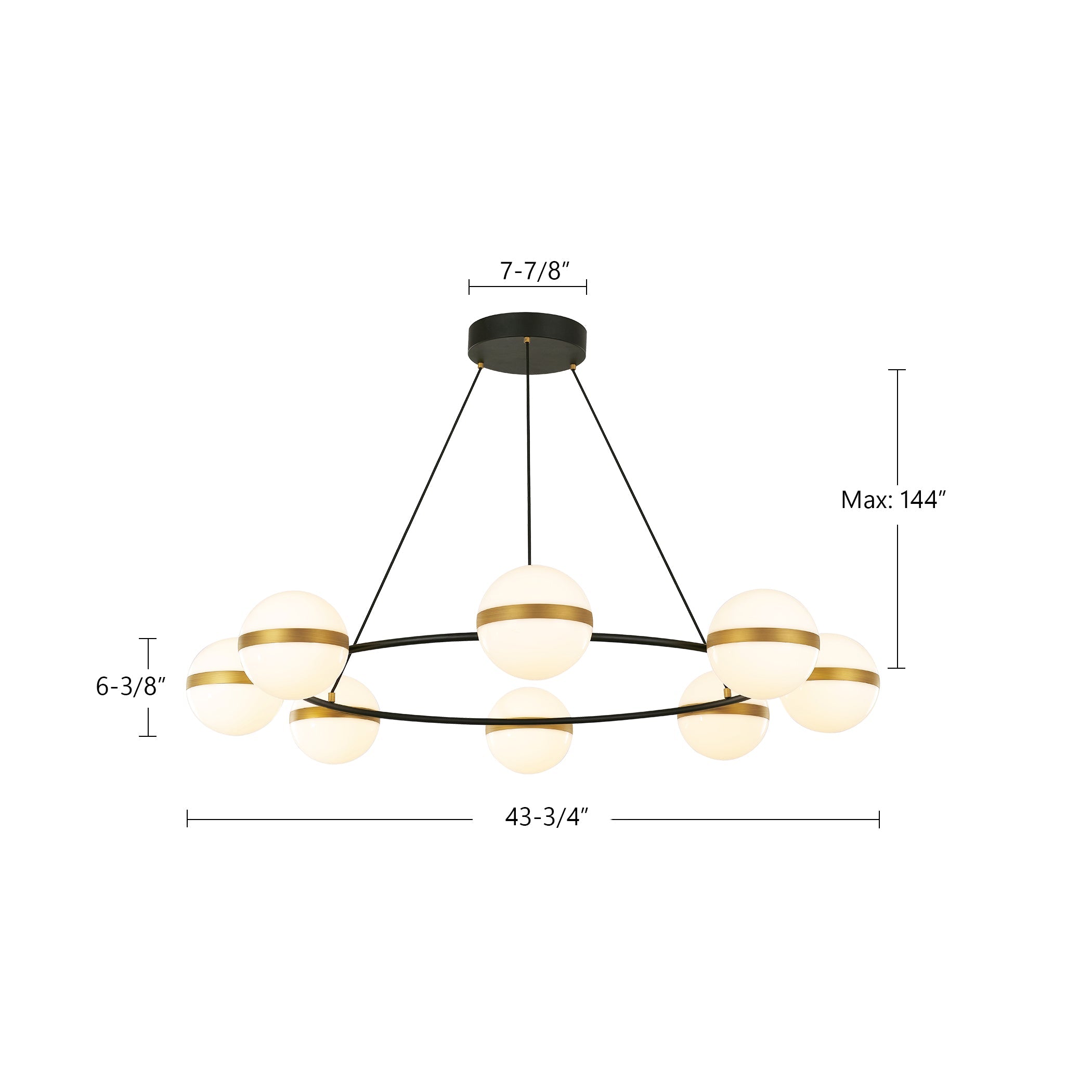 Tagliato 44-in Chandelier