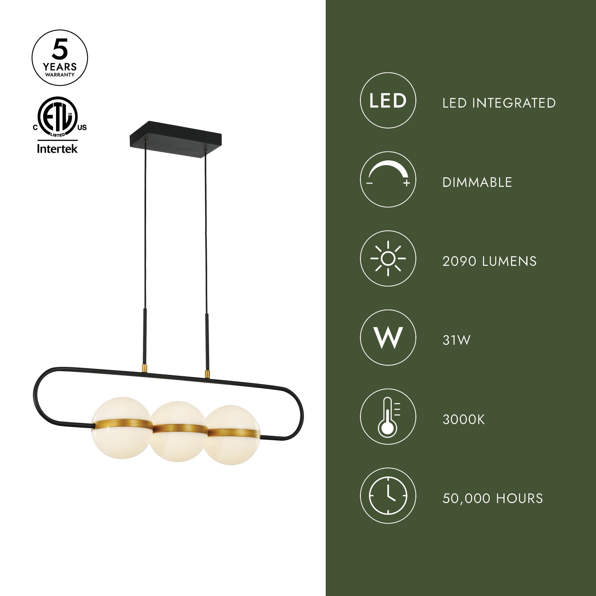 Tagliato 32-inch Linear Pendant