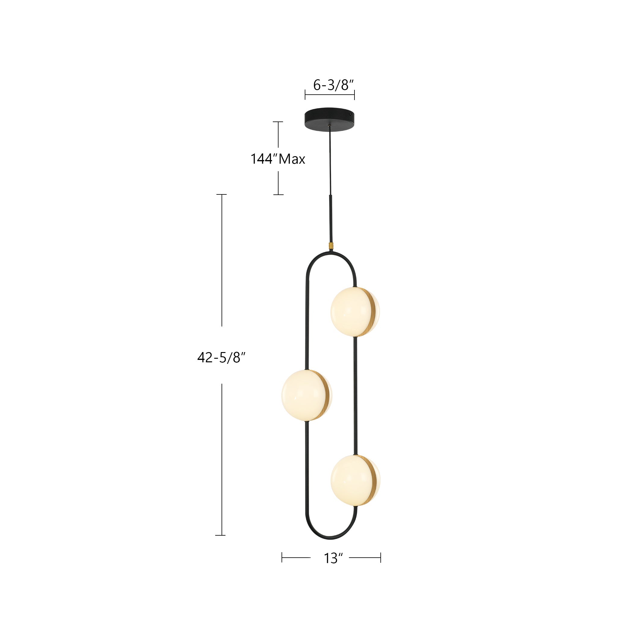 Tagliato 3 Head Pendant