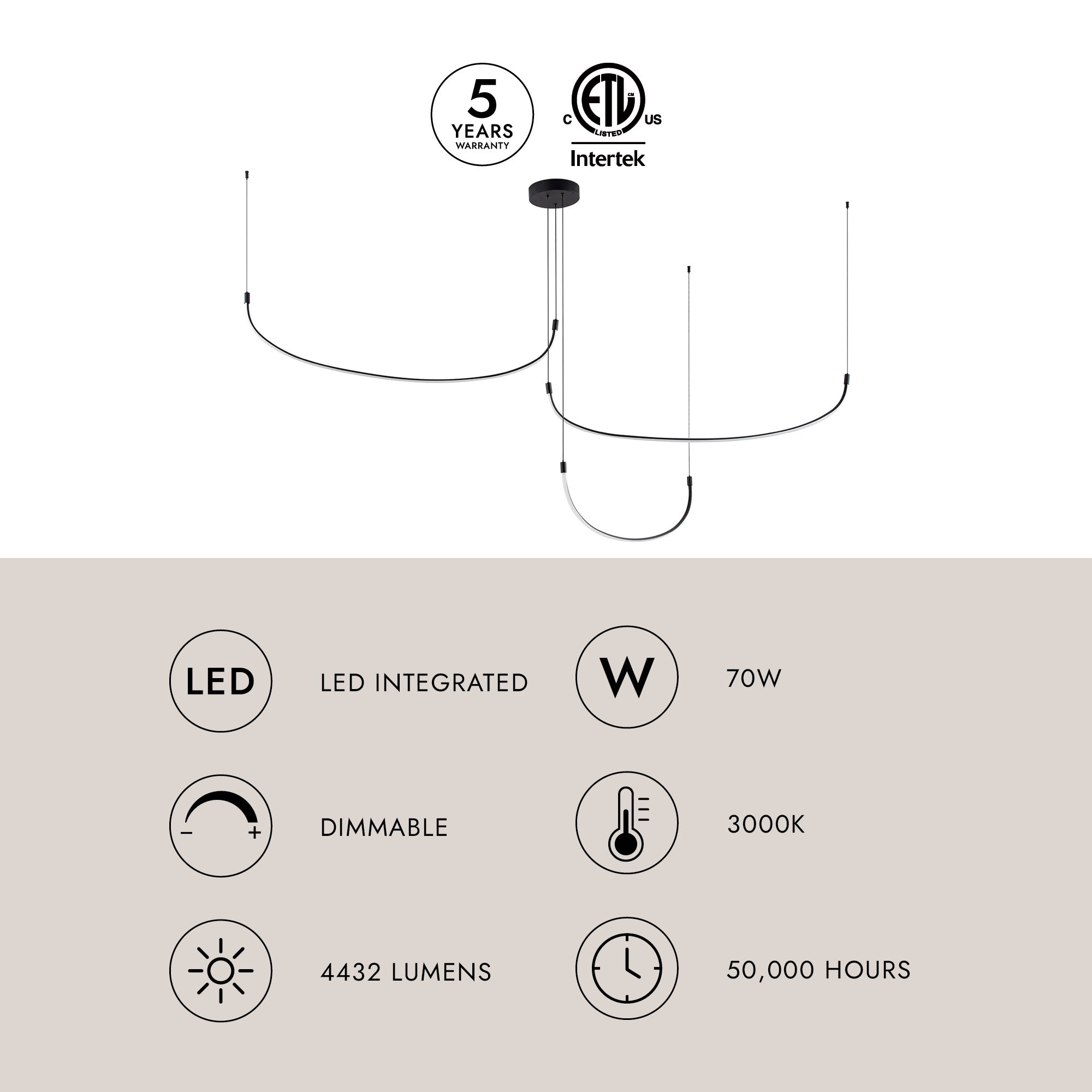 Talis 90-in Multi Pendant