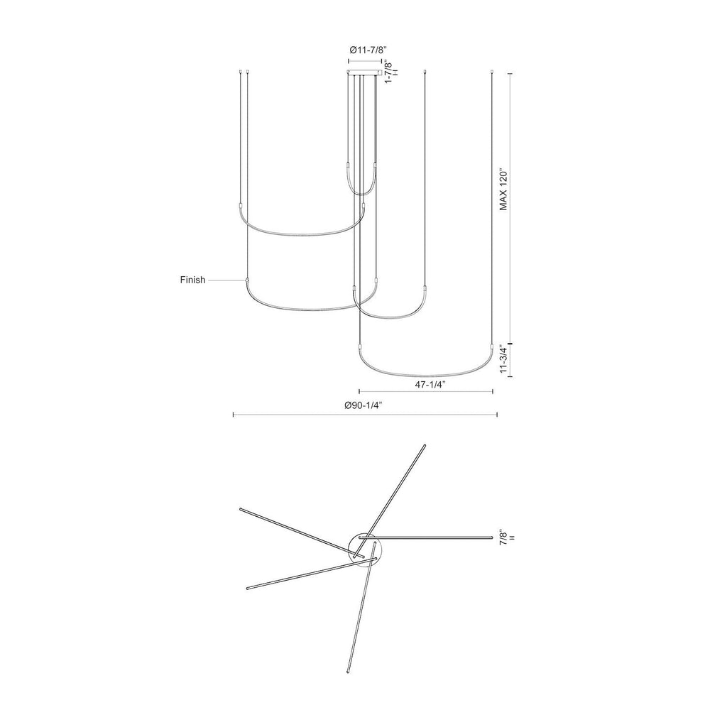 Talis 90-in Multi Pendant