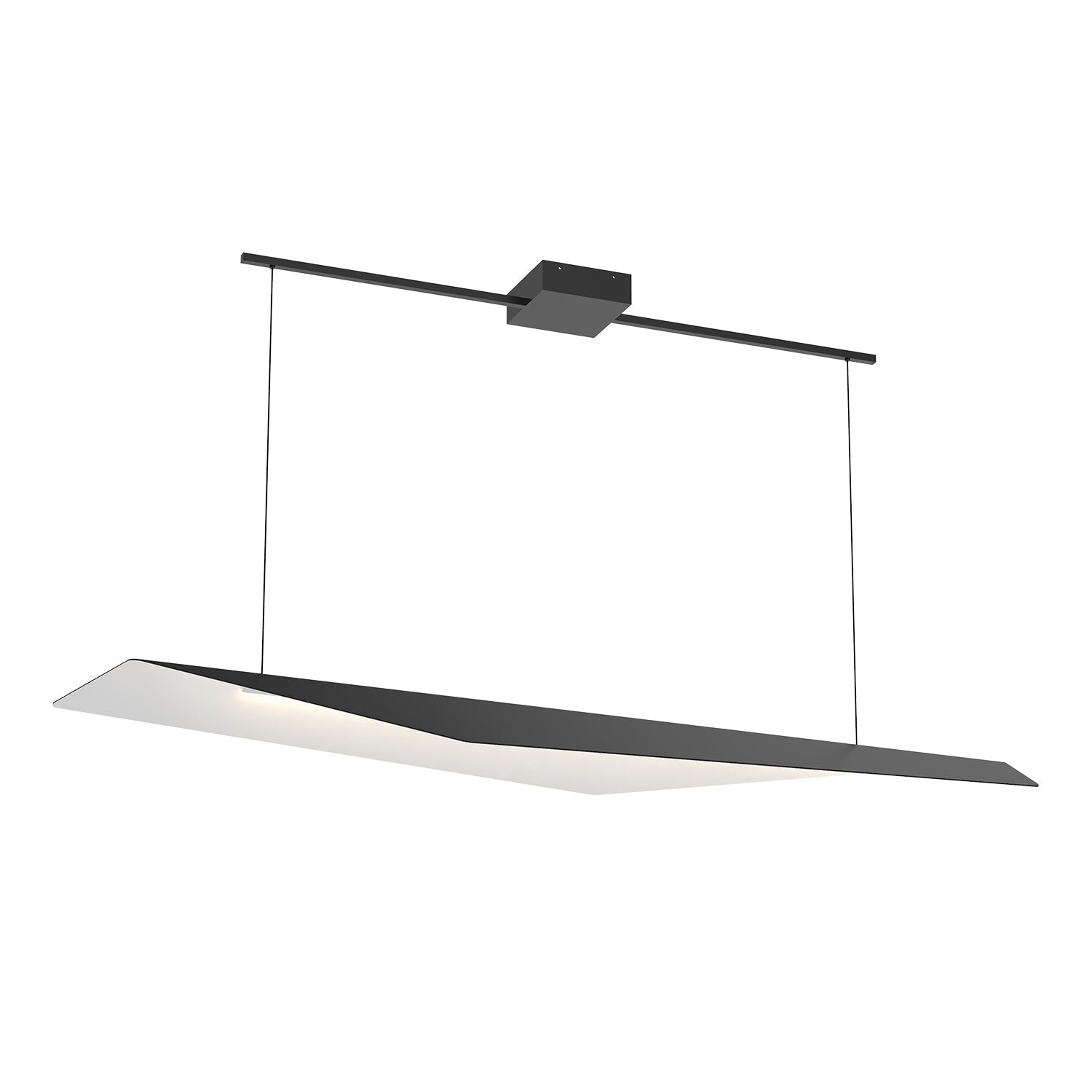 Taro 48-in Linear Pendant — Black/White