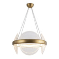 Taurus 22-in Chandelier — Vintage Brass/Clear Ribbed Glass [Universal Voltage]