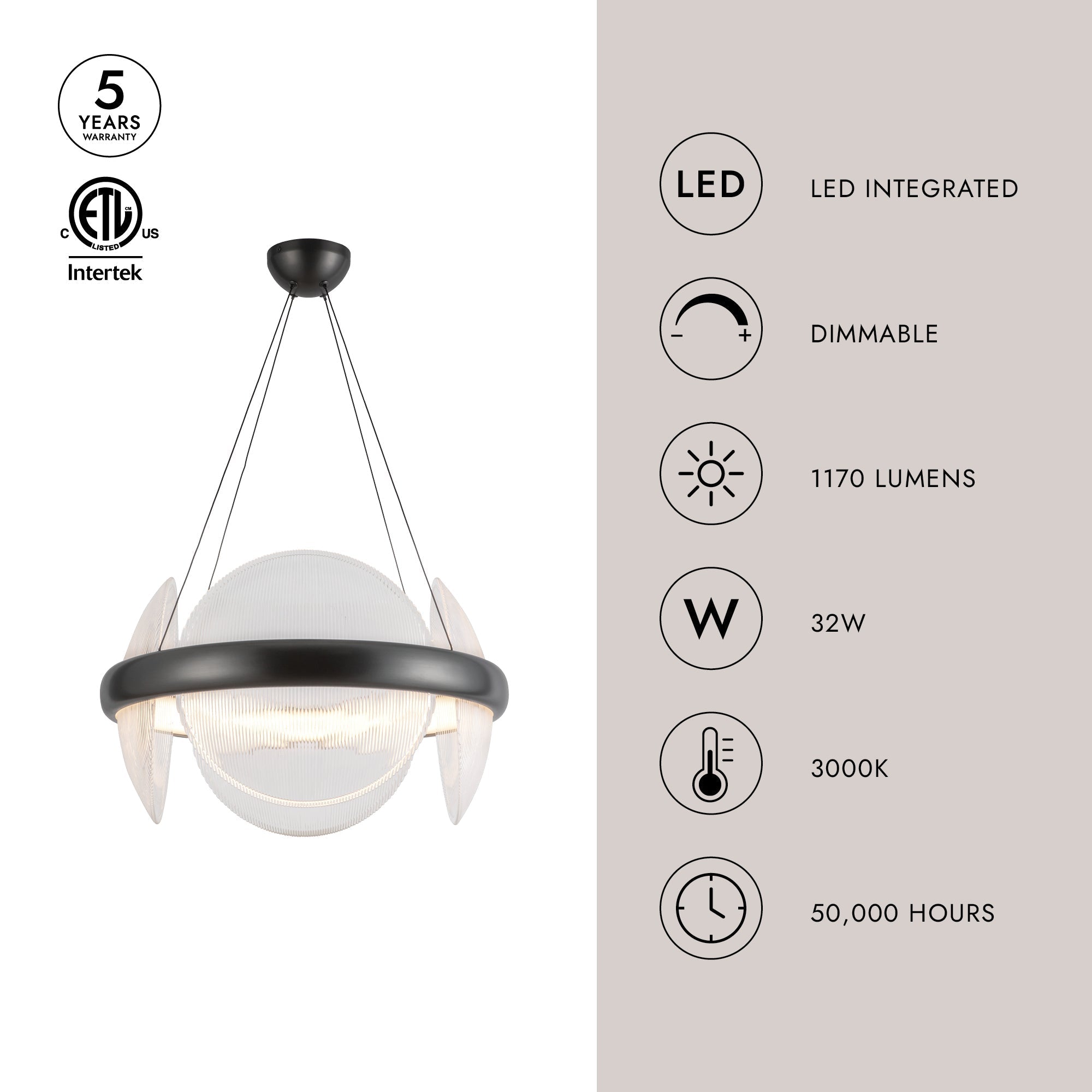 Taurus 22-in Chandelier