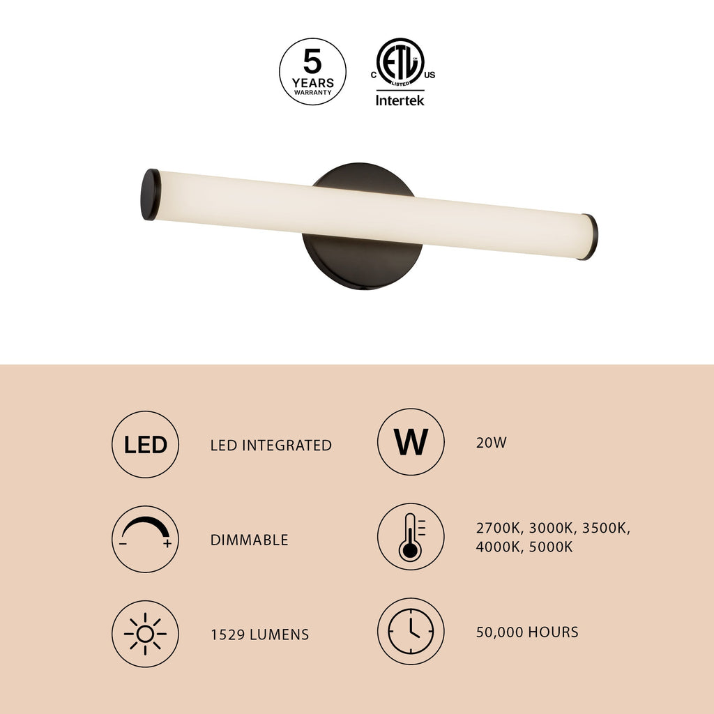 Tectra 18-in Wall/Vanity Light