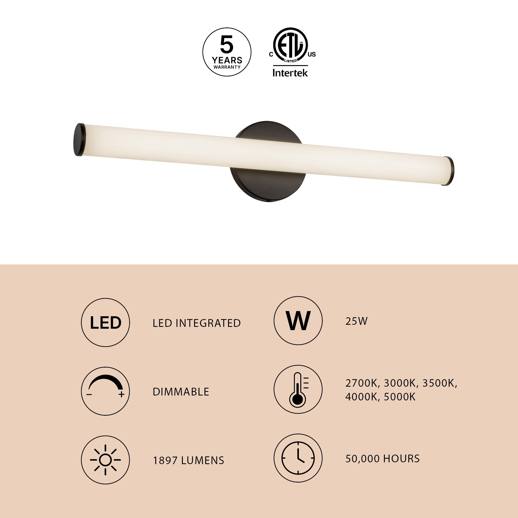 Tectra 24-in Wall/Vanity Light