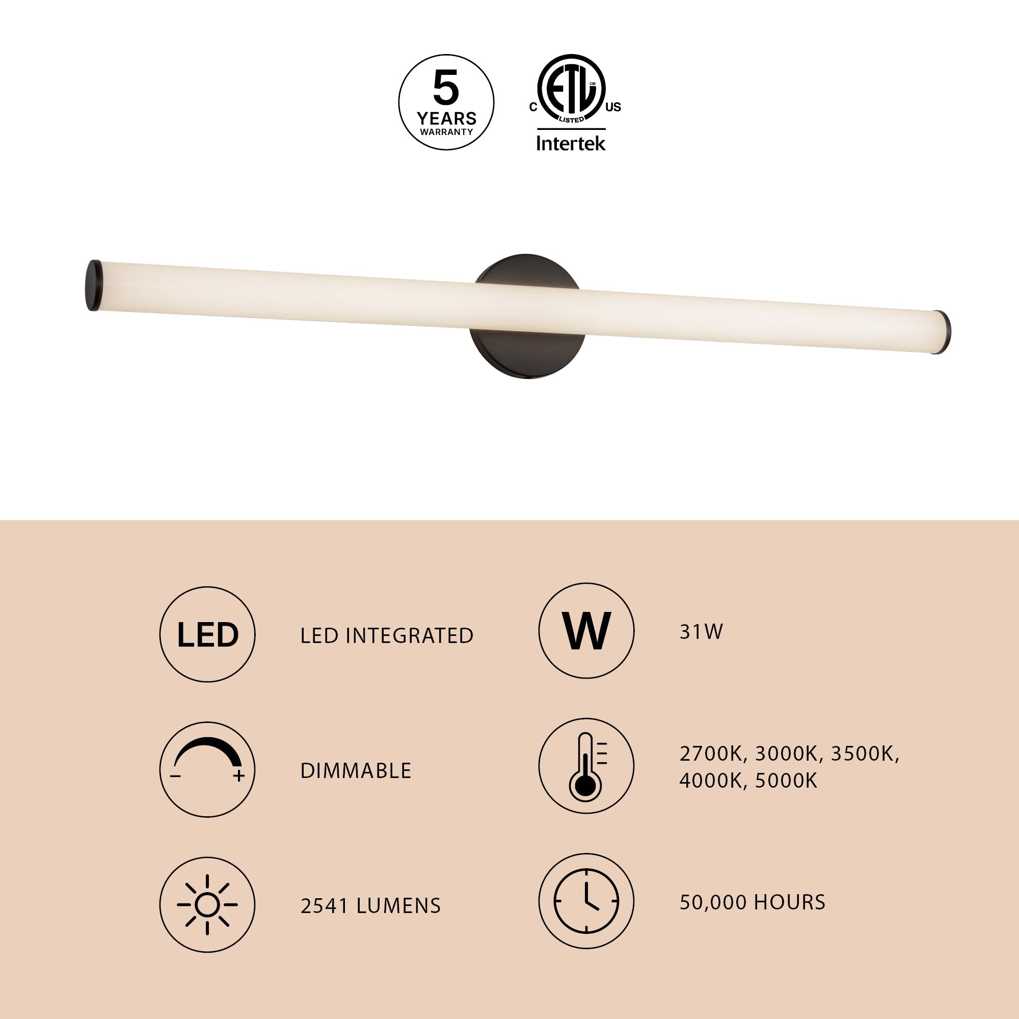 Tectra 36-in Wall/Vanity Light