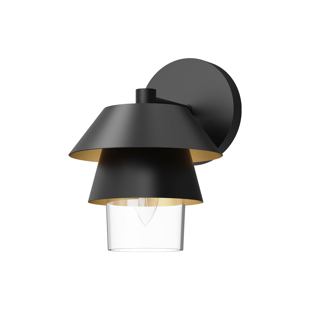 Tetsu 6-in Wall/Vanity Light — Matte Black/Clear Glass