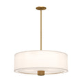Theo 24-in Pendant — Aged Gold/White Linen