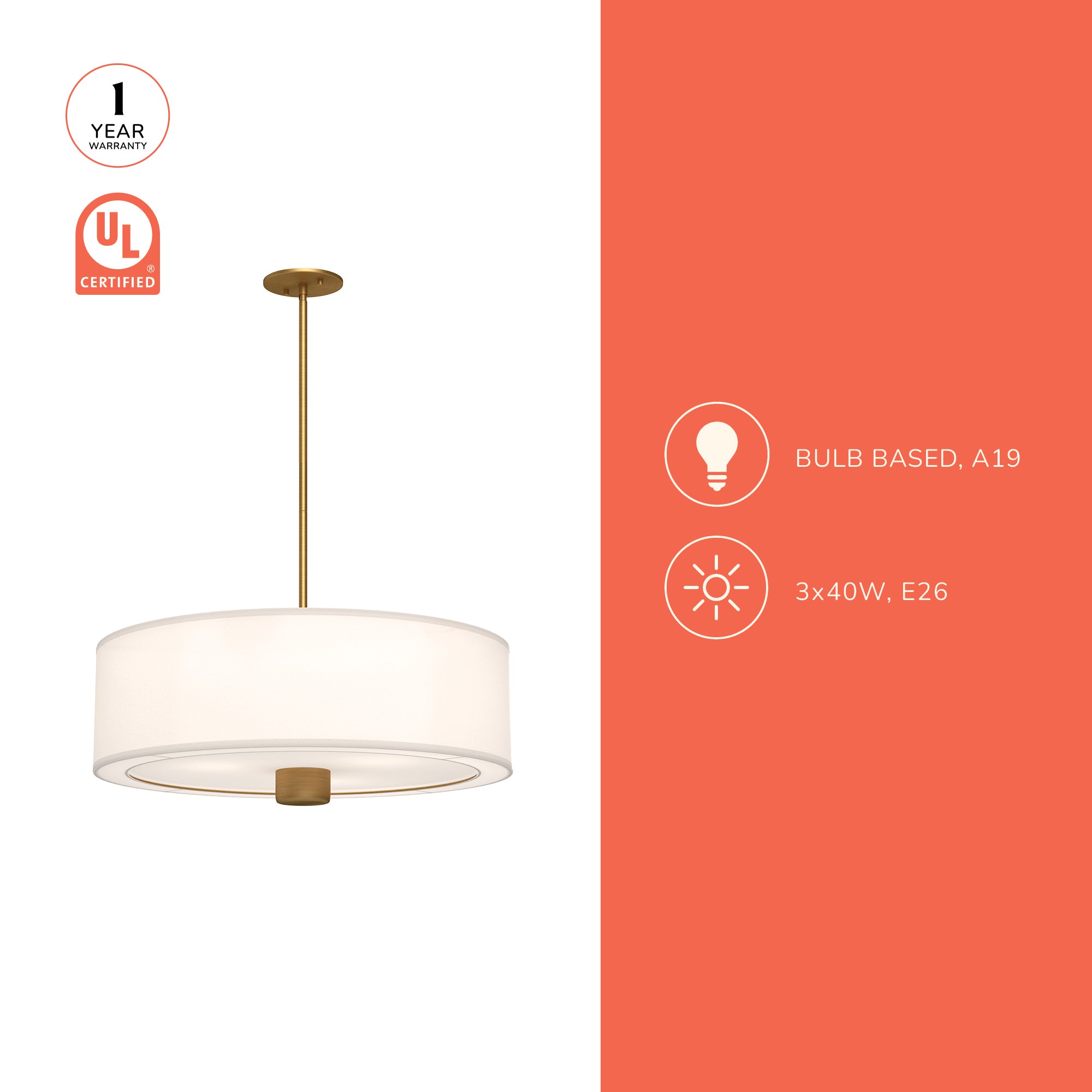 Theo 24-in Pendant
