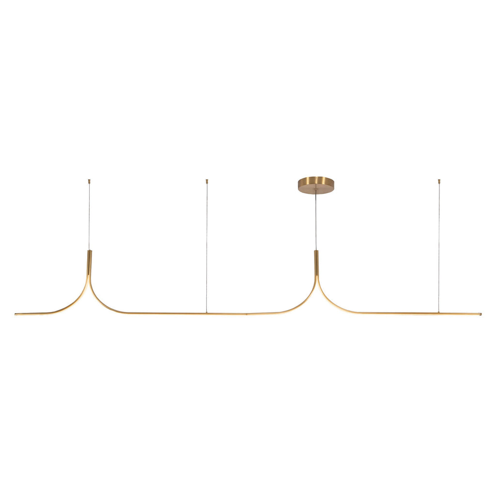 Thread 10-ft Linear Pendant — Brushed Gold [Universal Voltage and 0-10 Dimming]
