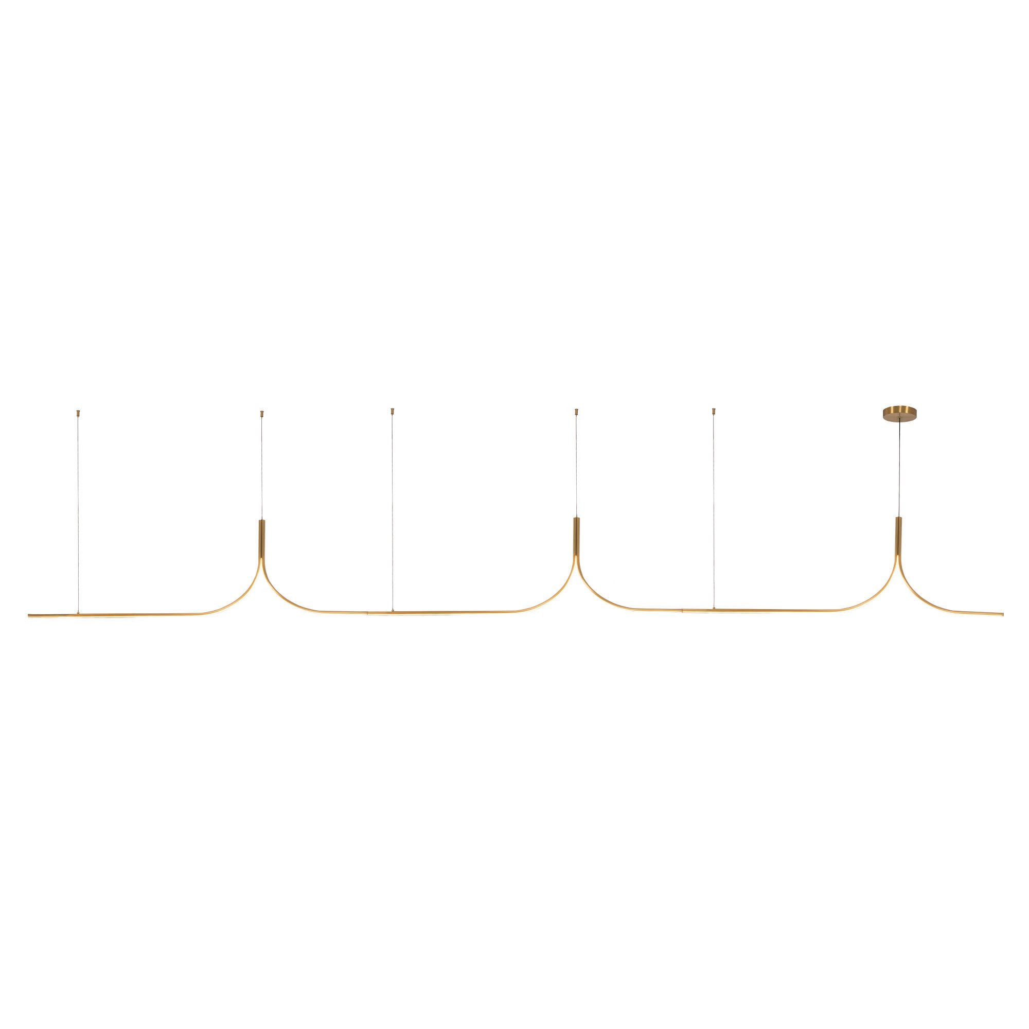 Thread 15-ft Linear Pendant — Brushed Gold [Universal Voltage 0-10 Dimming and Remote Driver]