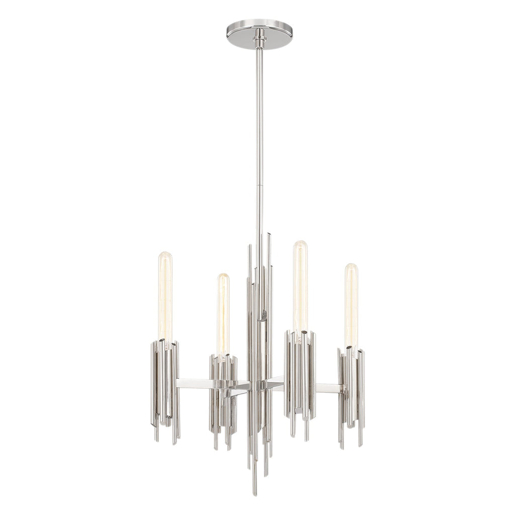 Torres 19-in Chandelier — Polished Nickel