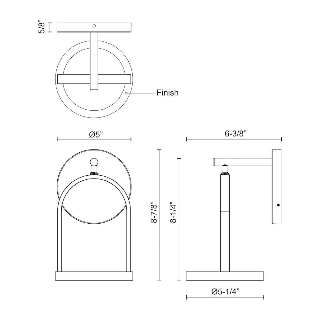 Trek 5-in Exterior Wall Sconce