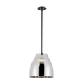 Trinity 12-in Pendant — Black/Chrome