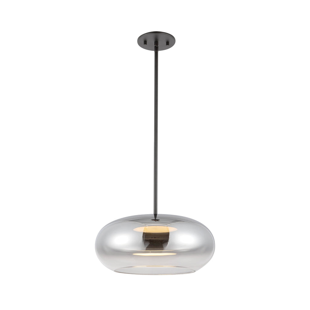 Trinity 14-in Pendant — Black/Chrome
