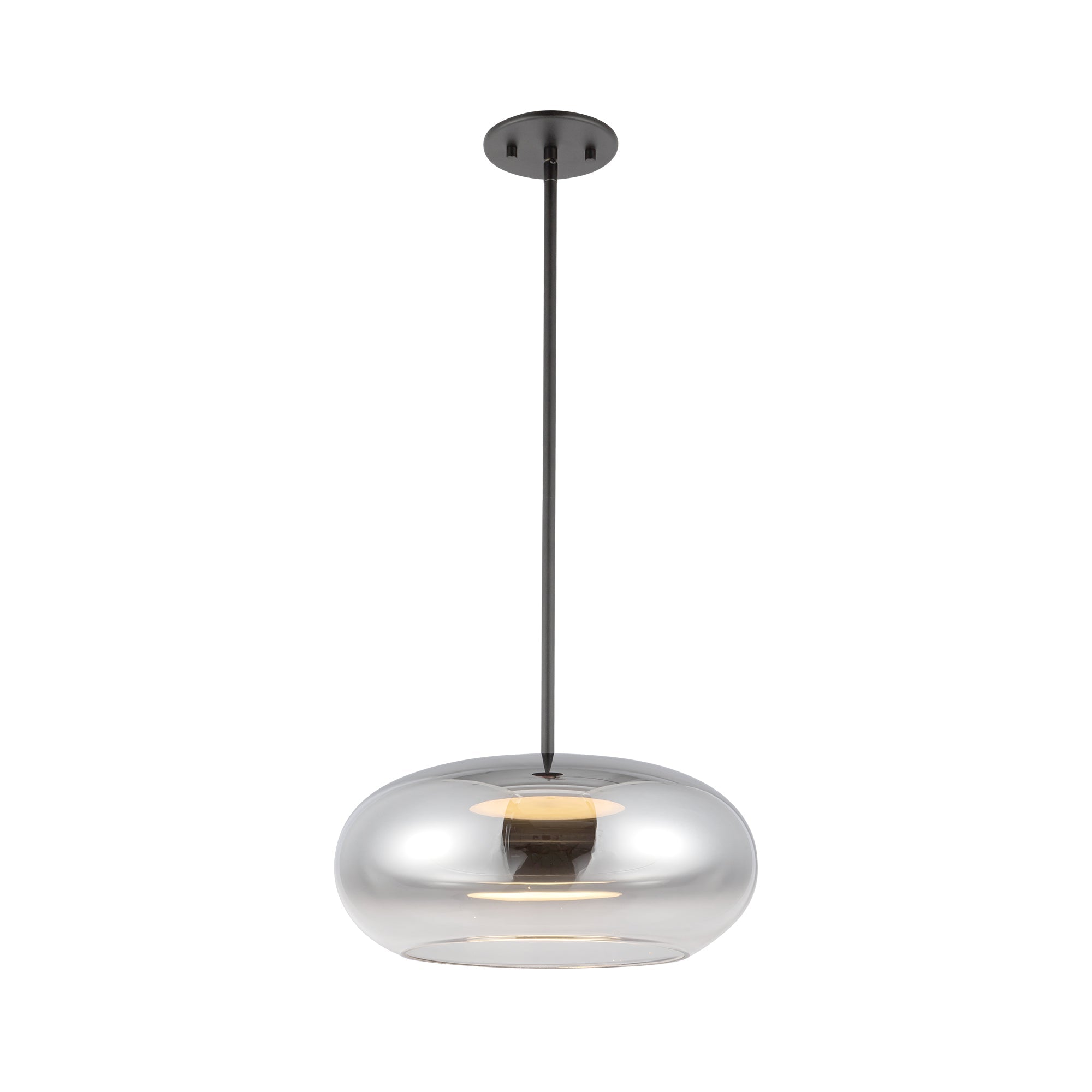 Trinity 14-in Pendant — Black/Chrome