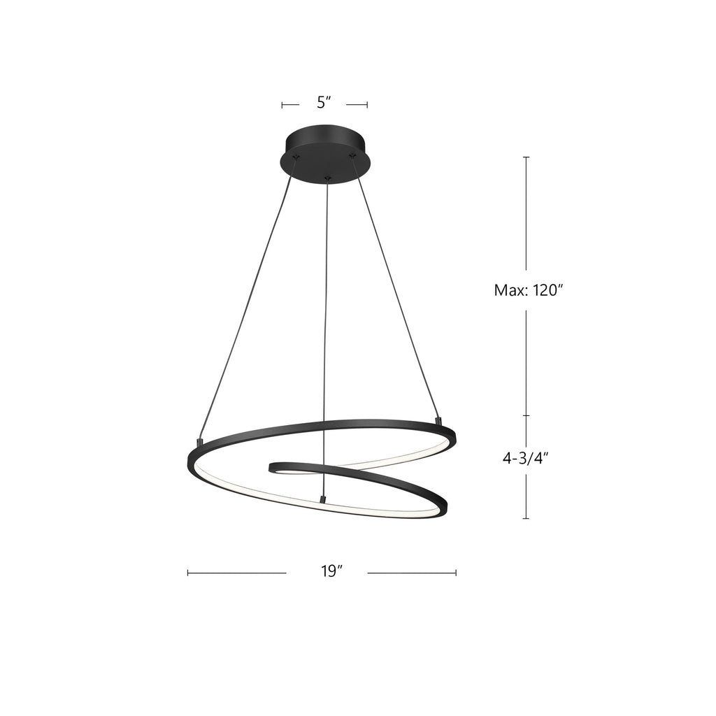 Twist 19-in Pendant