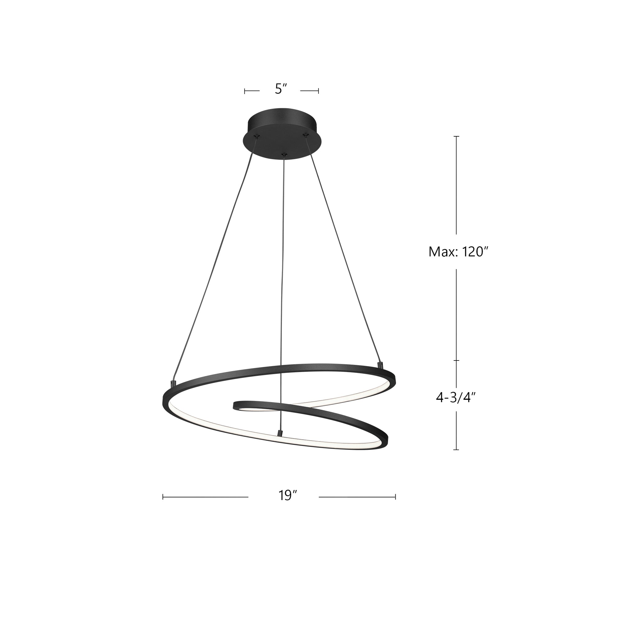 Twist 19-in Pendant