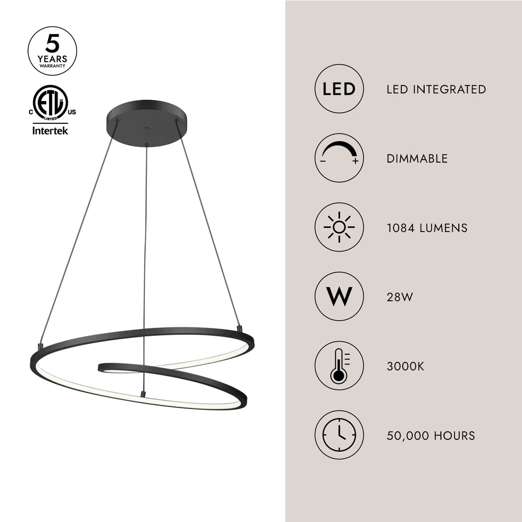 Twist 19-in Pendant