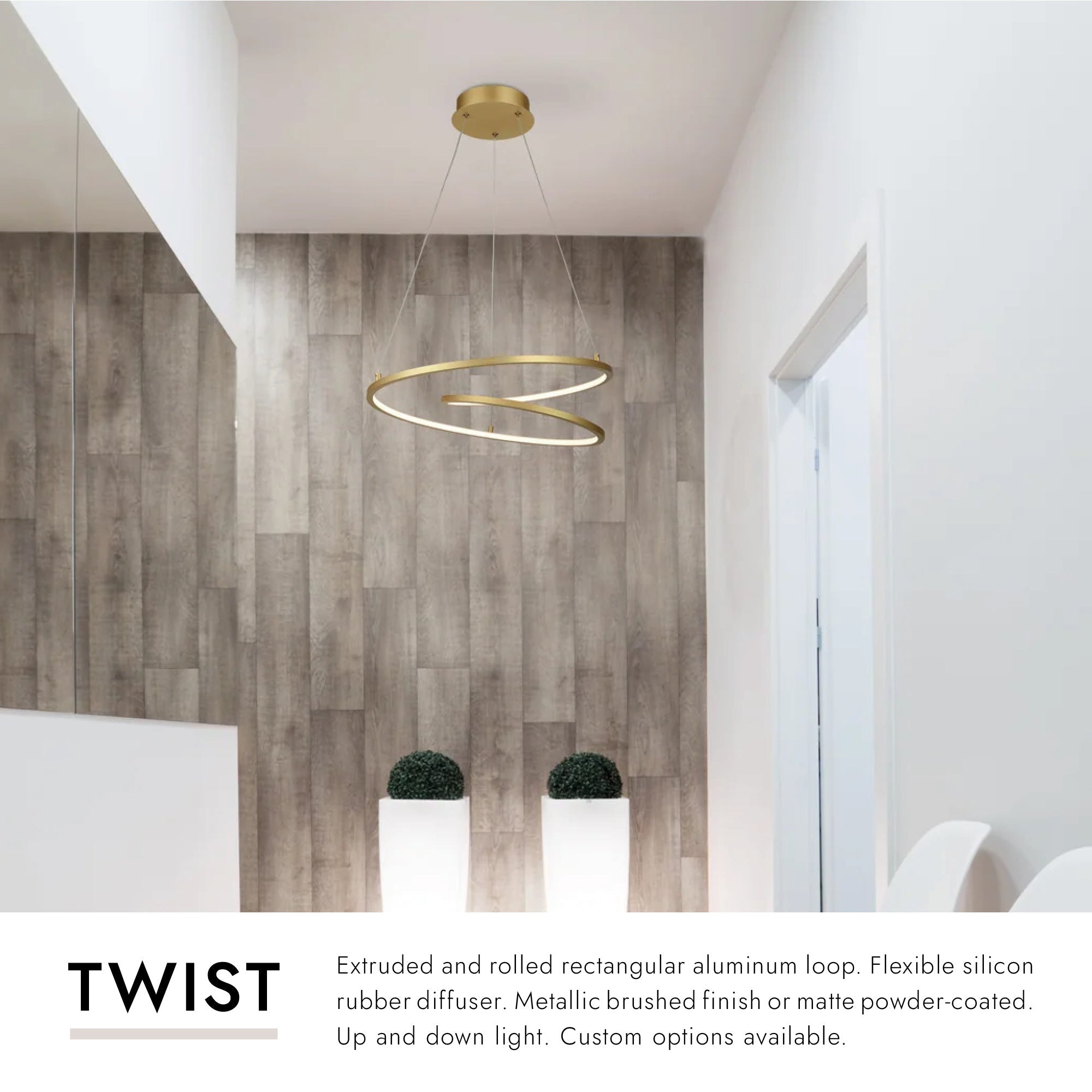 Twist 19-in Pendant