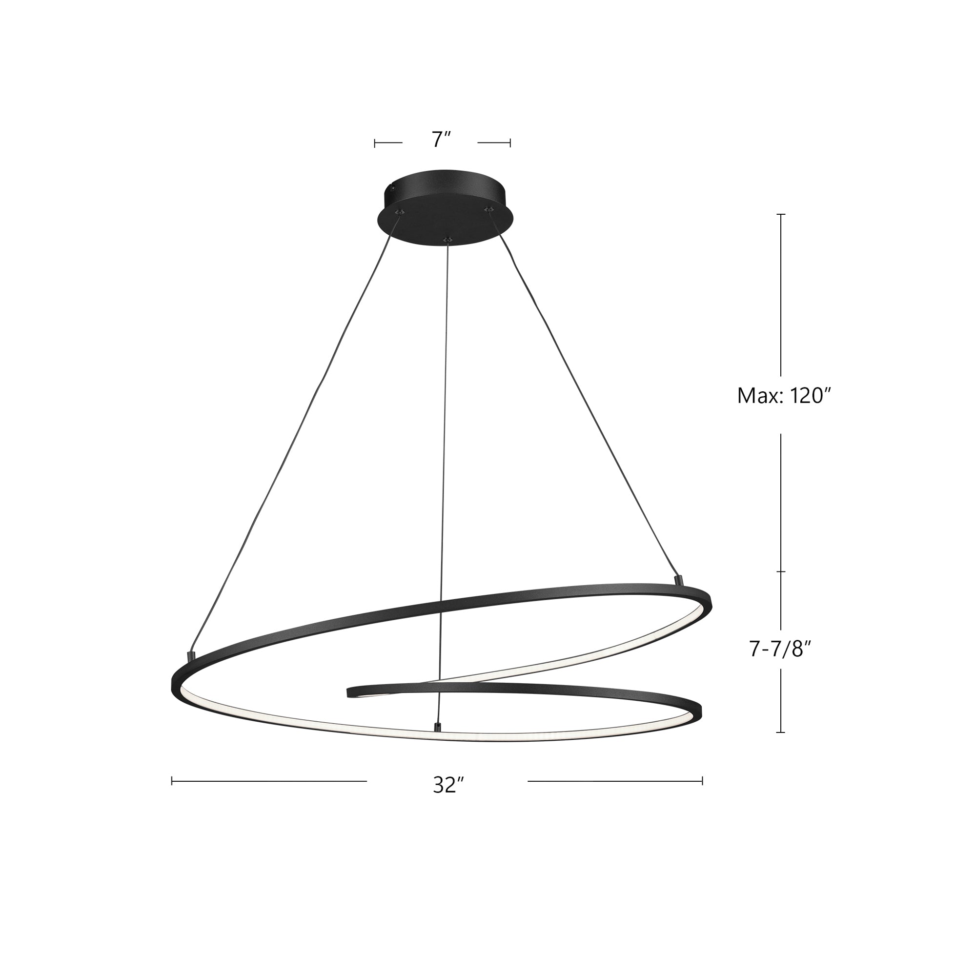 Twist 32-in Pendant