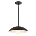 Umbra 14-in (6-in Height) Pendant — Black/Matte Opal Glass