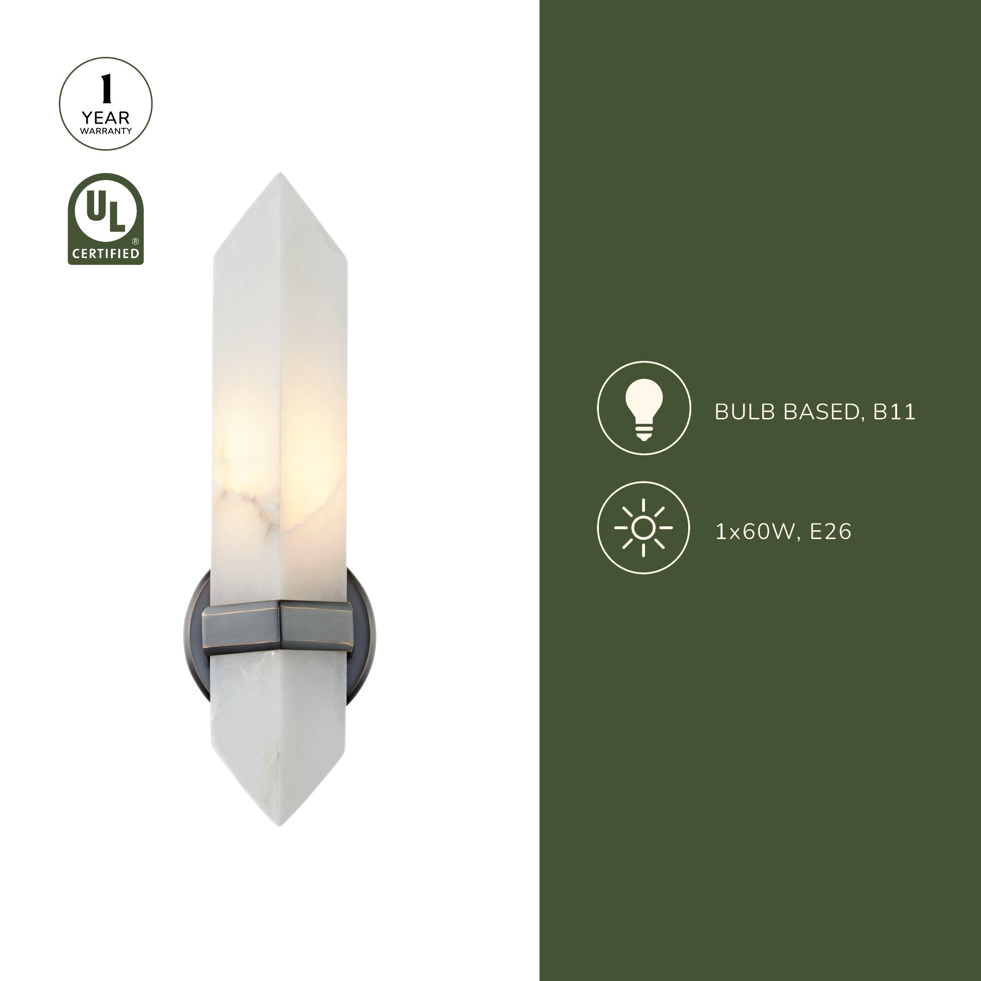 Valencia 5-in Wall/Vanity Light