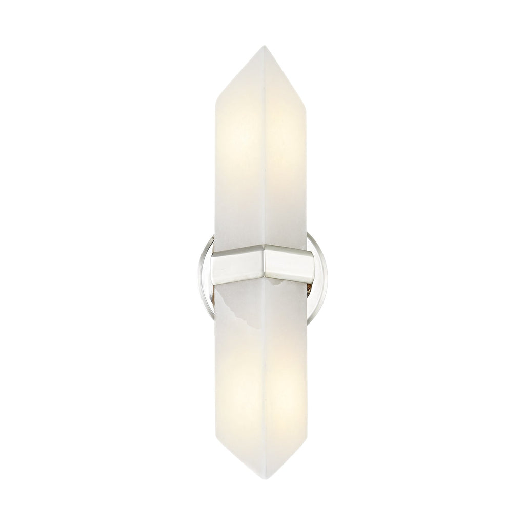 Valencia 15-in Wall/Vanity Light — Polished Nickel/Alabaster
