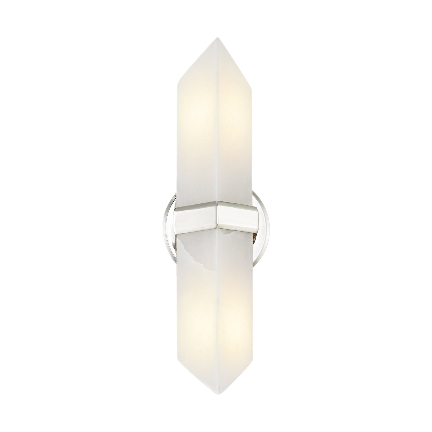 Valencia 15-in Wall/Vanity Light — Polished Nickel/Alabaster