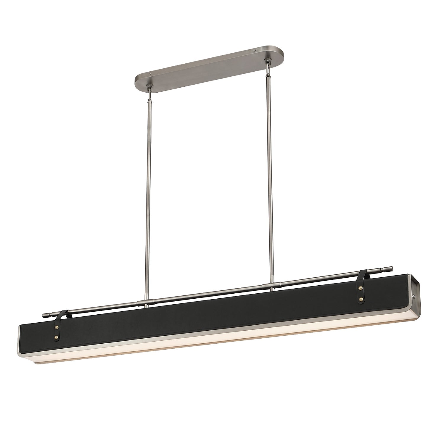 Valise 60-in Pendant — Aged Nickel/Tuxedo Leather