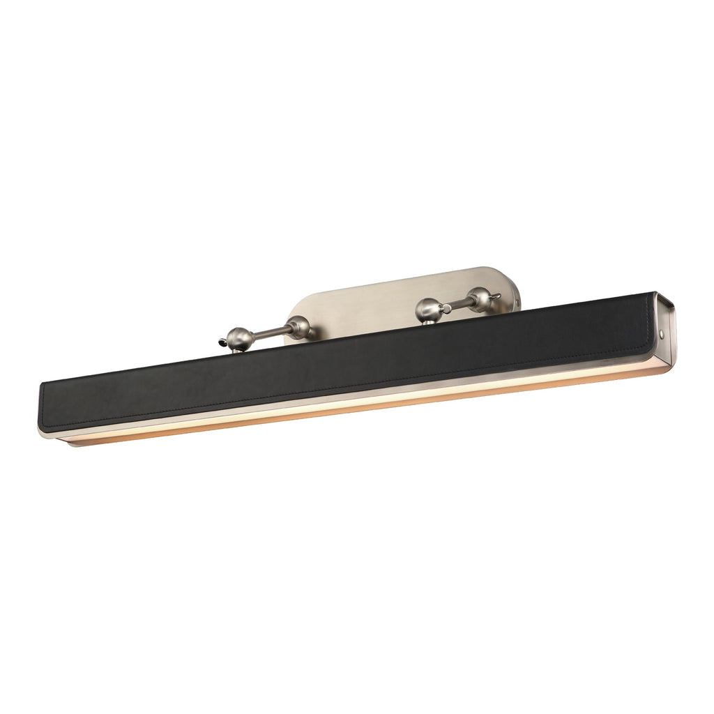 Valise Picture 32-in Wall/Picture Light — Aged Nickel/Tuxedo Leather