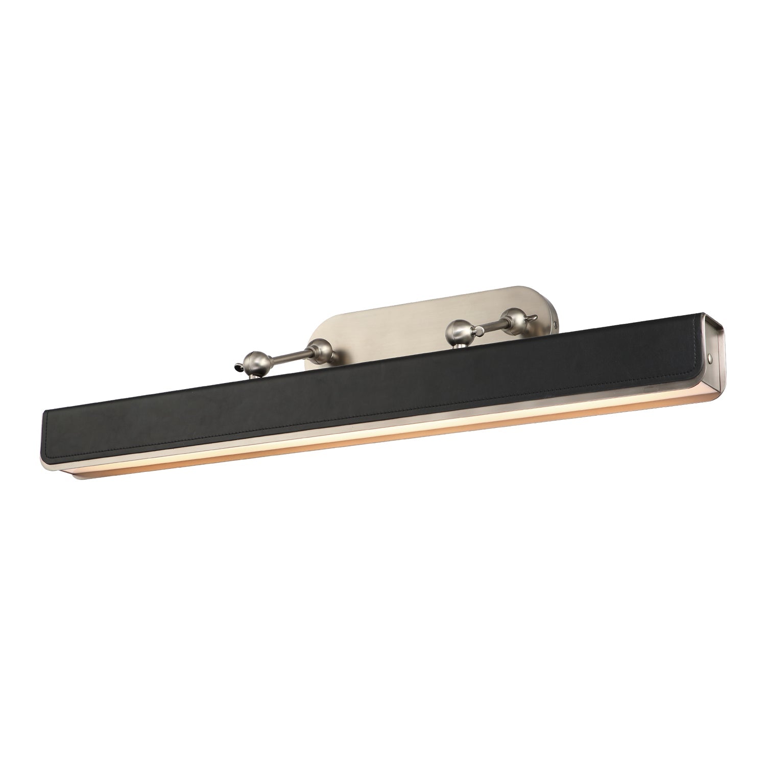Valise Picture 32-in Wall/Picture Light — Aged Nickel/Tuxedo Leather
