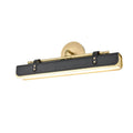 Valise 20-in Wall/Vanity Light — Vintage Brass/Tuxedo Leather