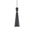 Vanderbilt 6-in Pendant — Black With Gold Detail
