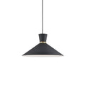 Vanderbilt 16-in Pendant — Black With Gold Detail