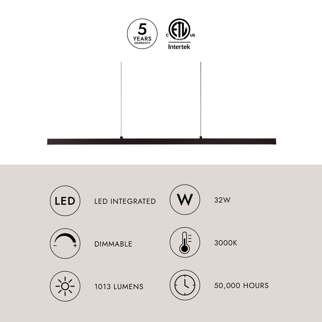 Vega 45-in Linear Pendant