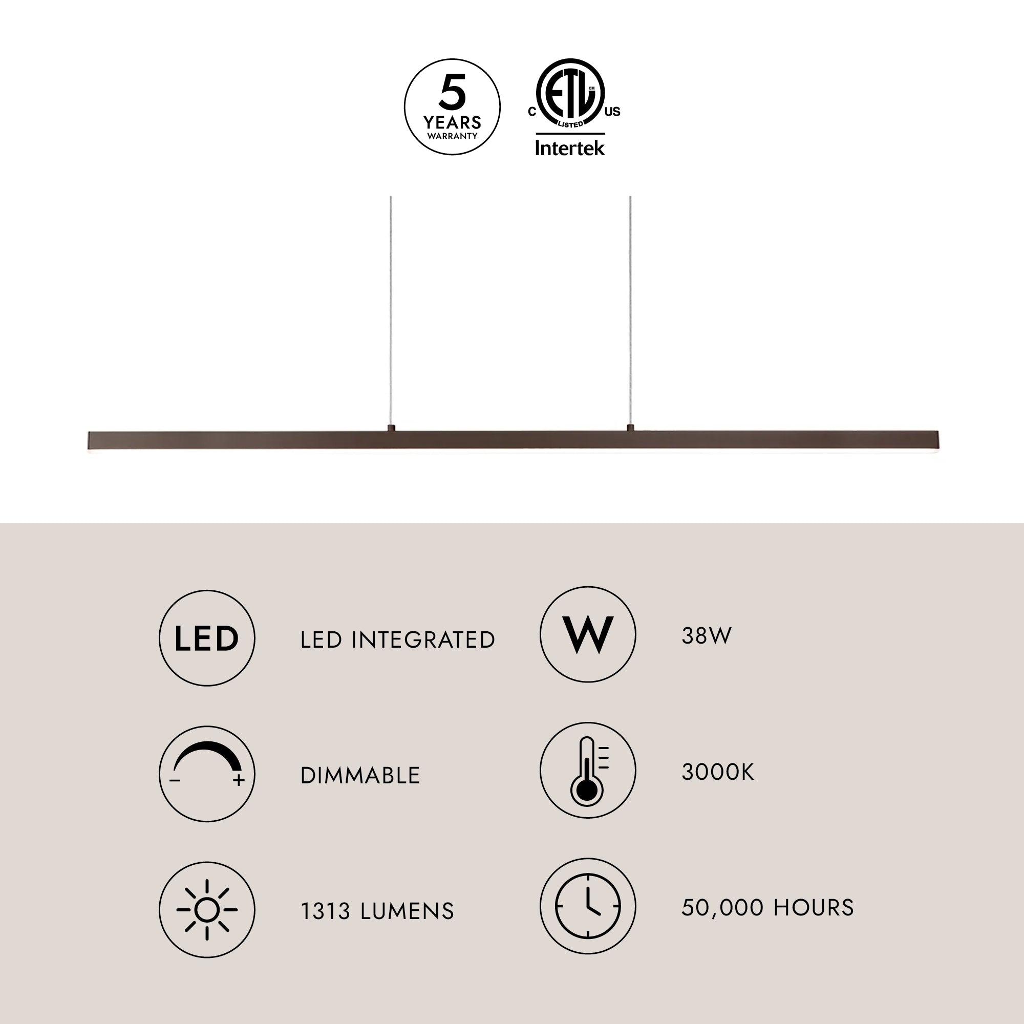 Vega 56-in Linear Pendant