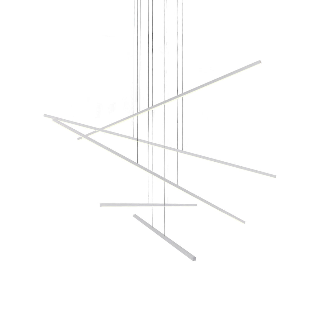 Vega Minor 5 Head Multi Pendant — Brushed Nickel [Universal Voltage and 0-10 Dimming]