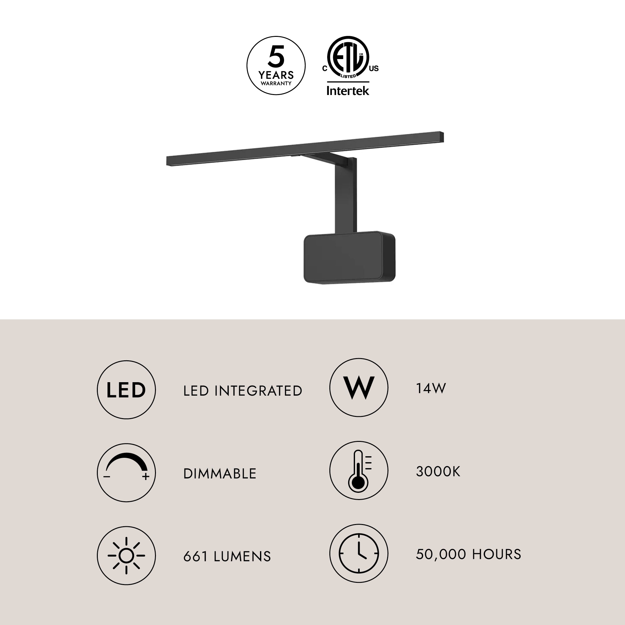 Vega Minor Picture 17-in Wall/Picture Light